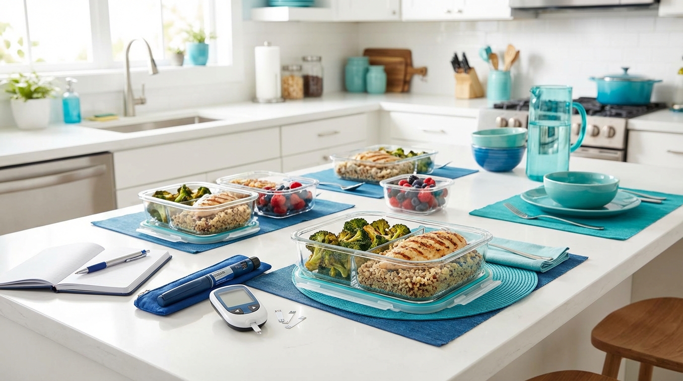 Diabetic Meal Prep: Complete Weekly Guide - Save Time While Keeping Blood Sugar Stable